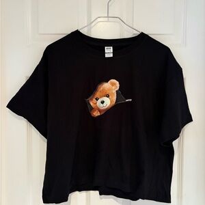 Women's crop top. 100% cotton. Color: black. New without tag. Size L.